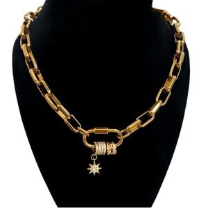 ✨ Alana J| 18K Gold Plated Cuban Carabiner Necklace Waterproof| Luxury ✨